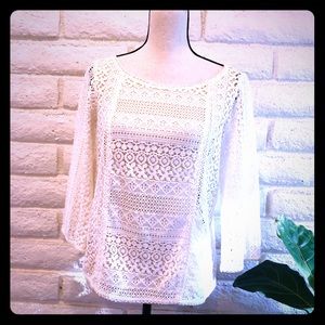 Joie cream lace top size small